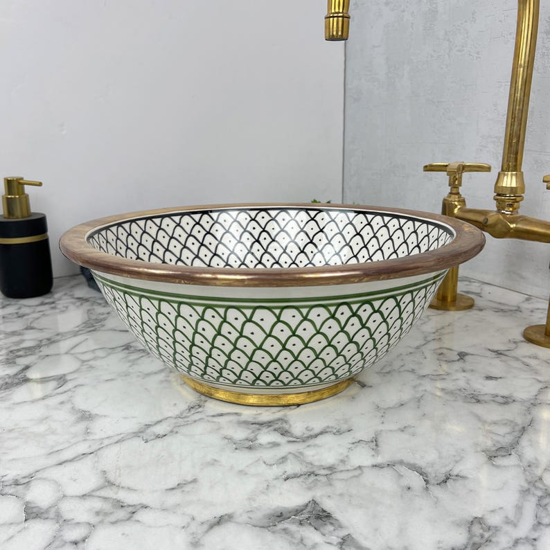 Vasque Marocaine avec contour en laiton #54