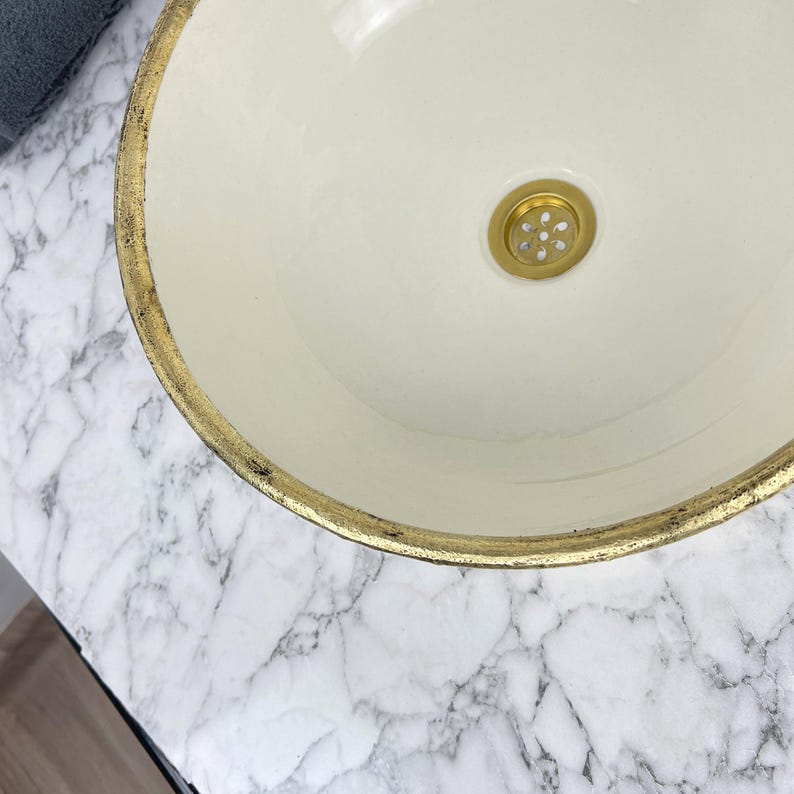 Moroccan Sink with brass rim #157