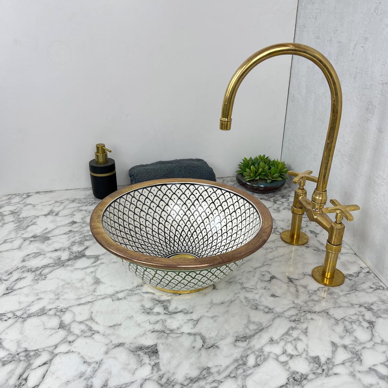 Vasque Marocaine avec contour en laiton #54
