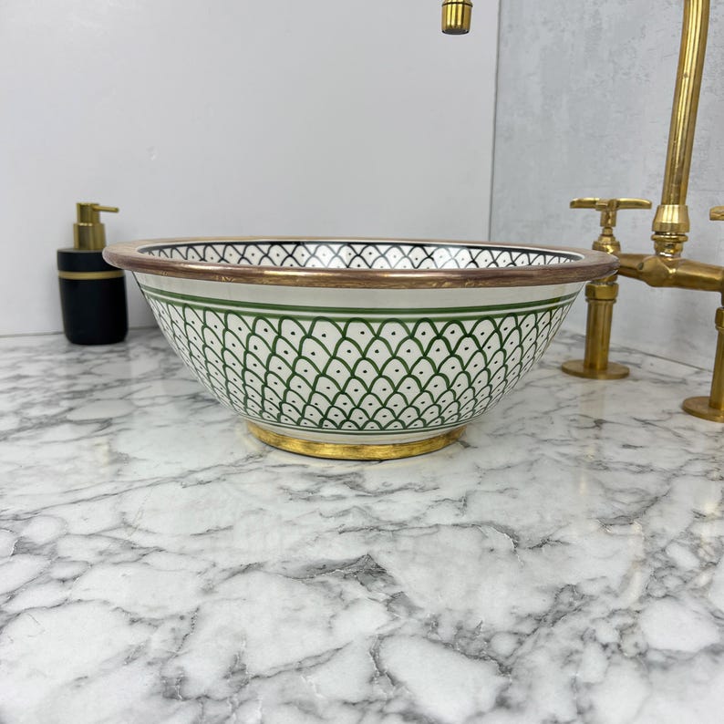 Vasque Marocaine avec contour en laiton #54