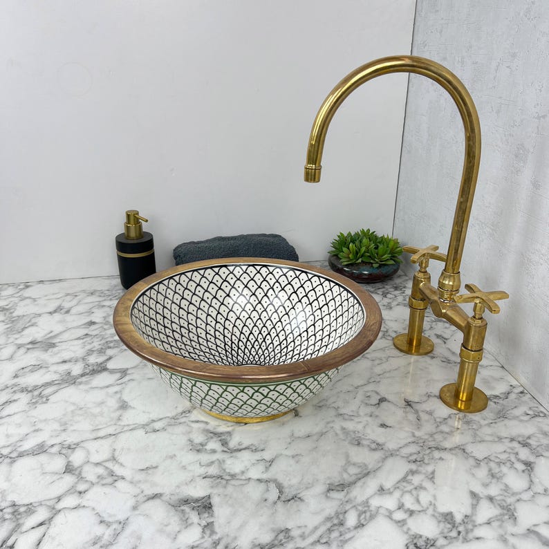 Vasque Marocaine avec contour en laiton #54
