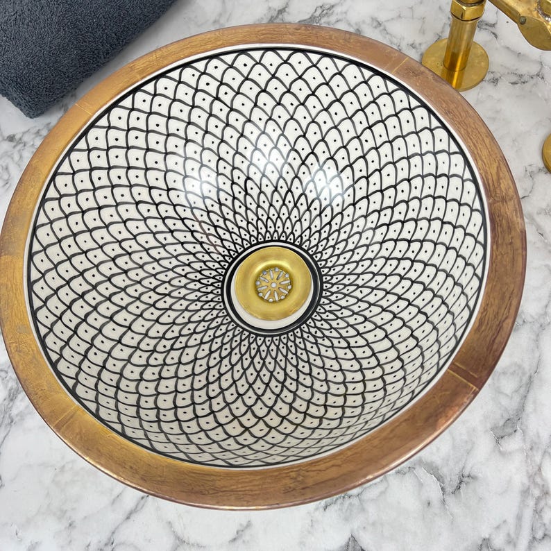 Vasque Marocaine avec contour en laiton #54