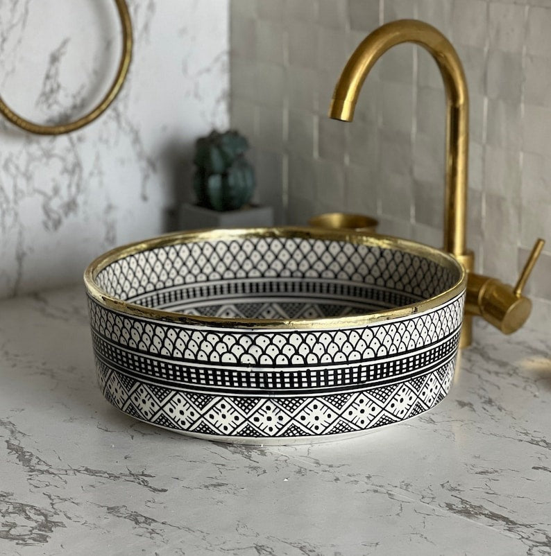 Vasque Marocaine avec contour en laiton #23