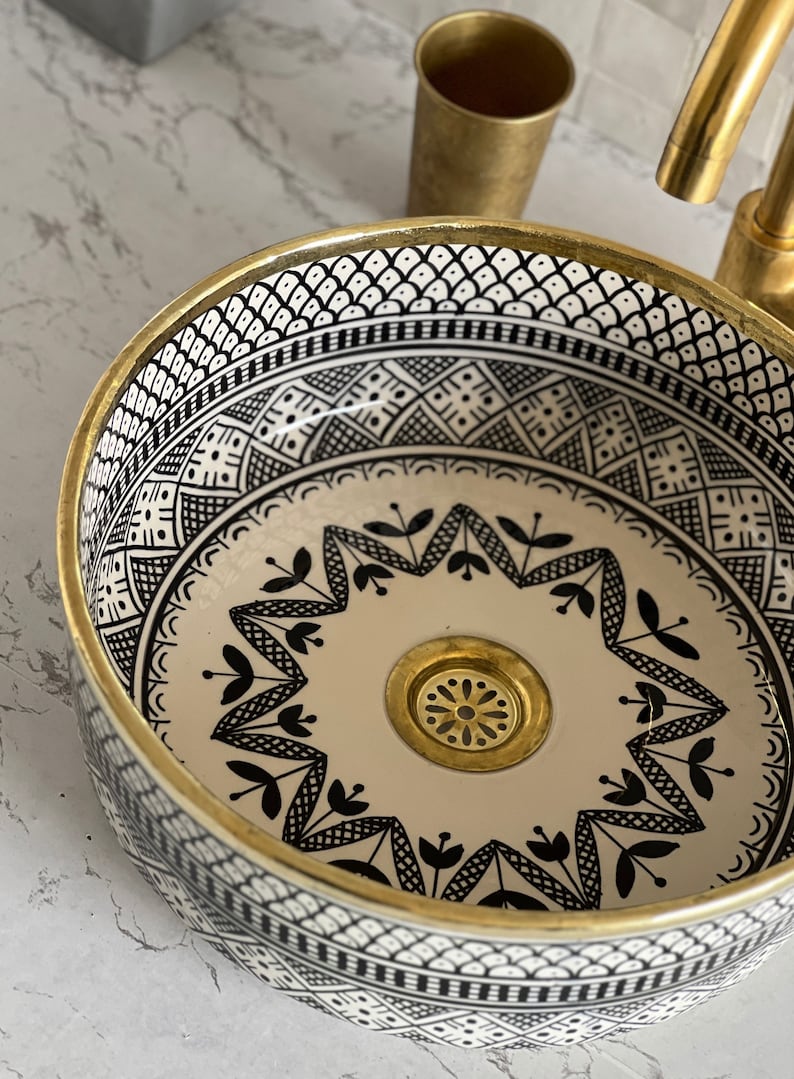 Vasque Marocaine avec contour en laiton #23