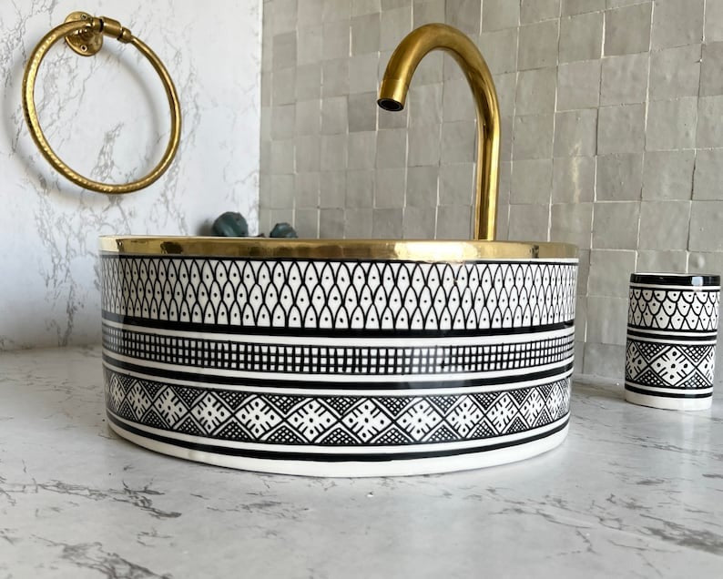 Vasque Marocaine avec contour en laiton #22