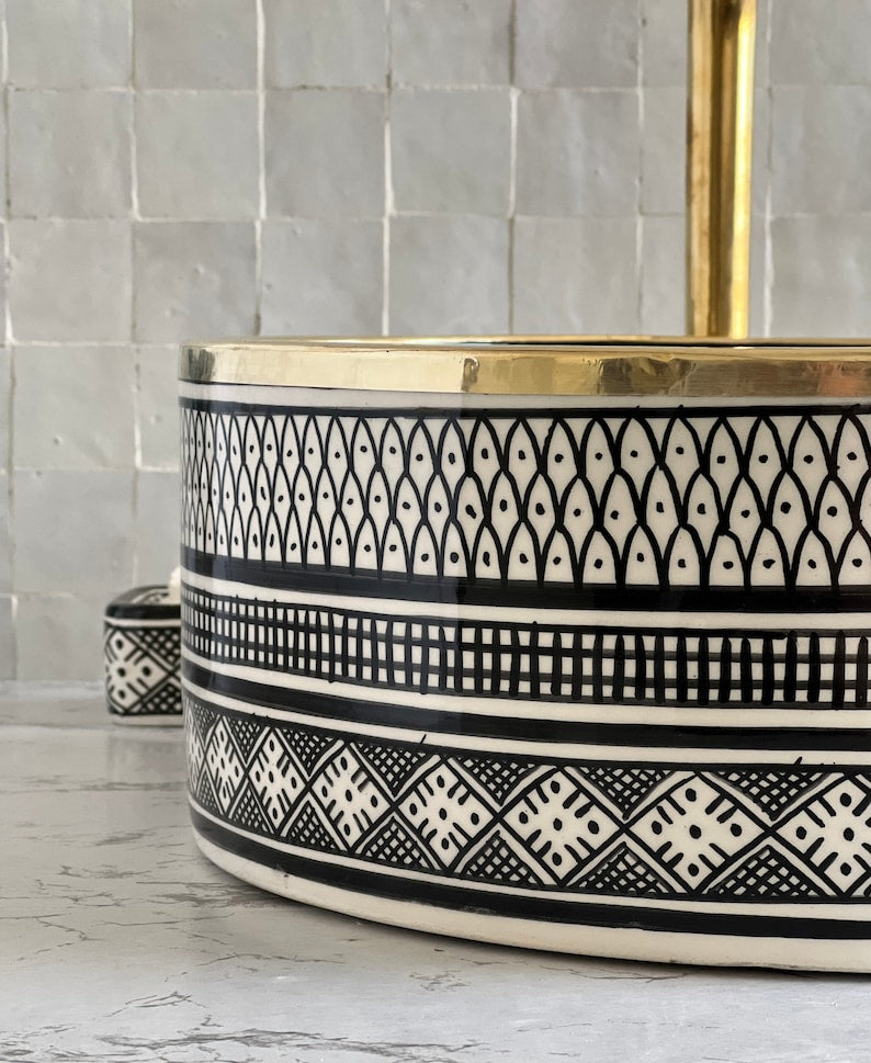 Vasque Marocaine avec contour en laiton #22