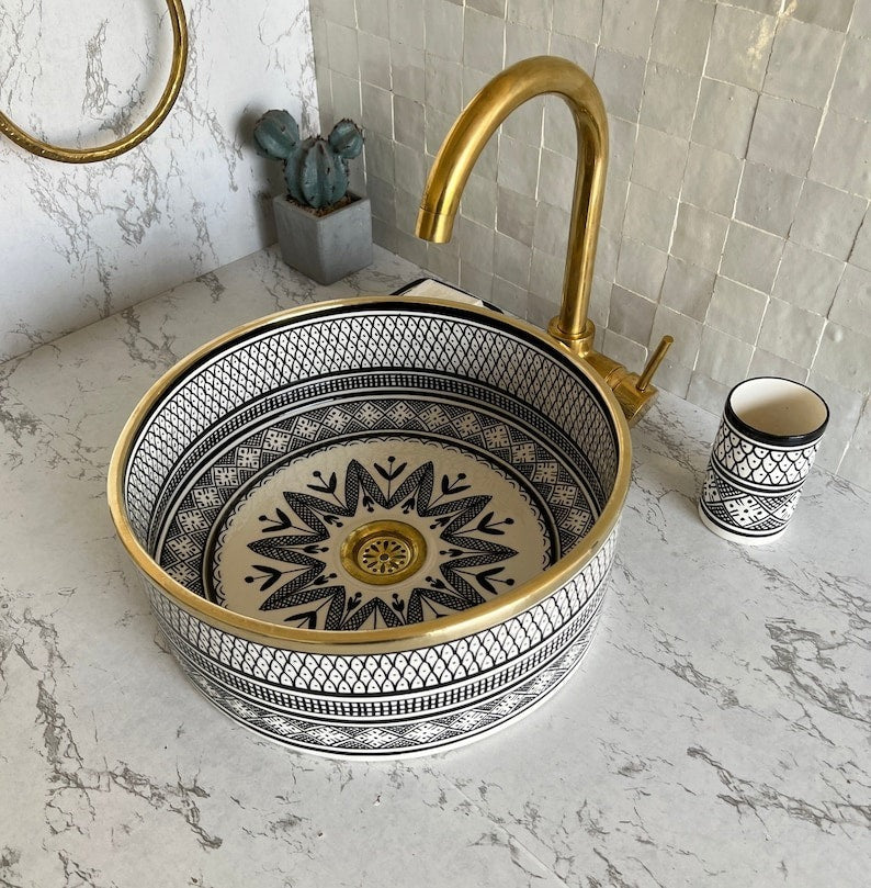 Vasque Marocaine avec contour en laiton #22