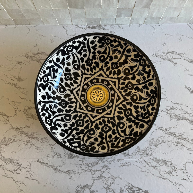 Vasque Marocaine en céramique de style oriental #12