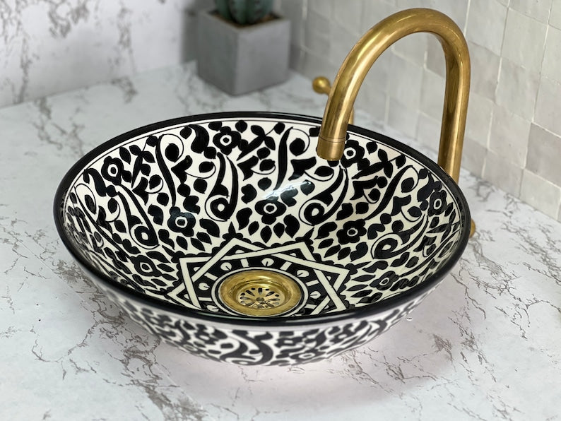 Vasque Marocaine en céramique de style oriental #12
