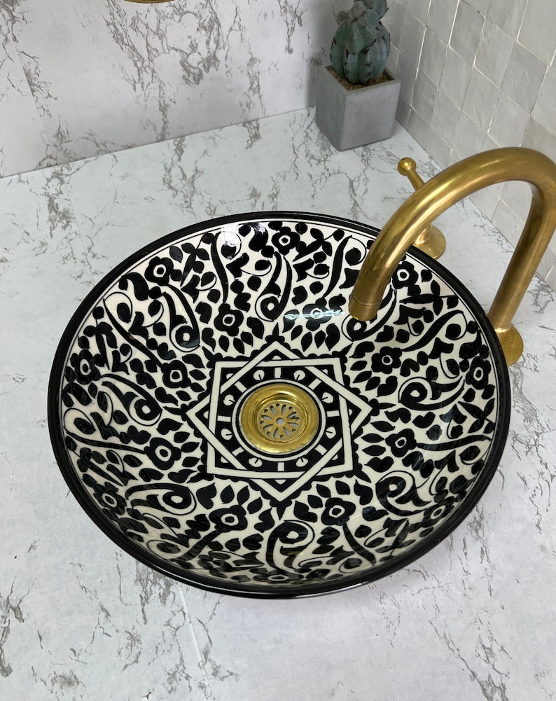 Vasque Marocaine en céramique de style oriental #12