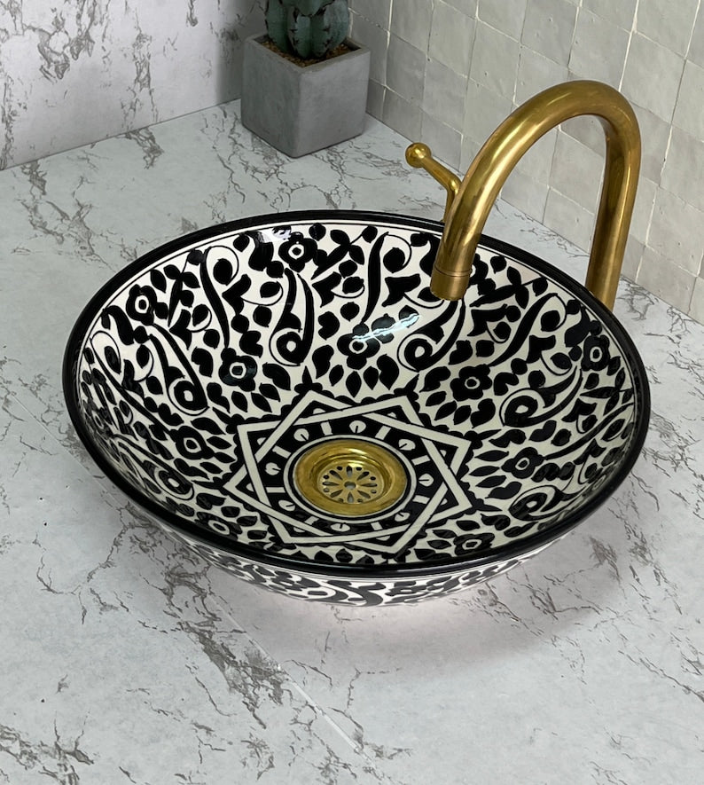 Vasque Marocaine en céramique de style oriental #12