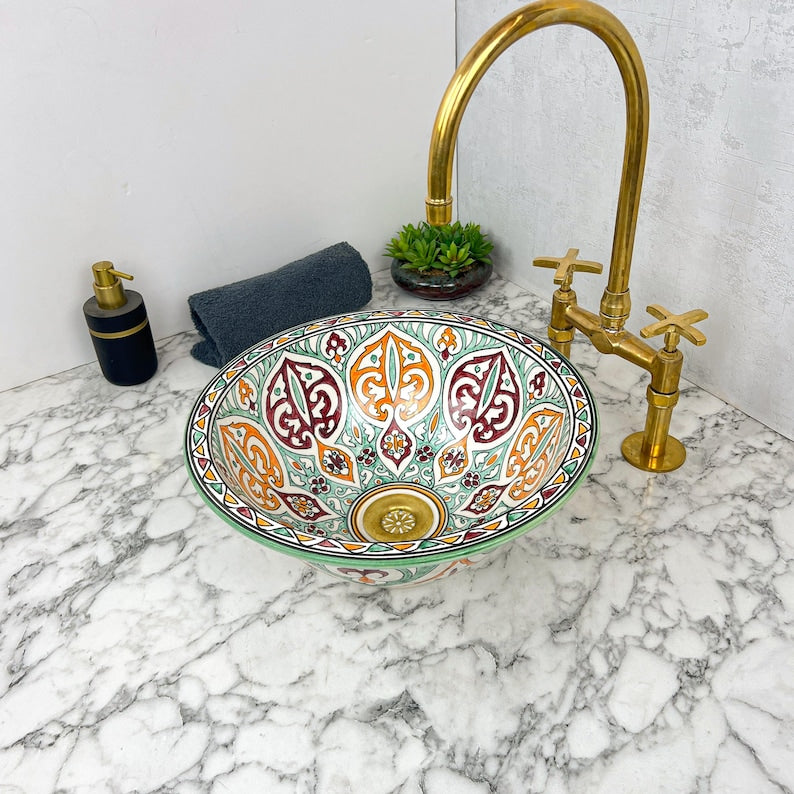 Vasque Marocaine en céramique de style oriental #135
