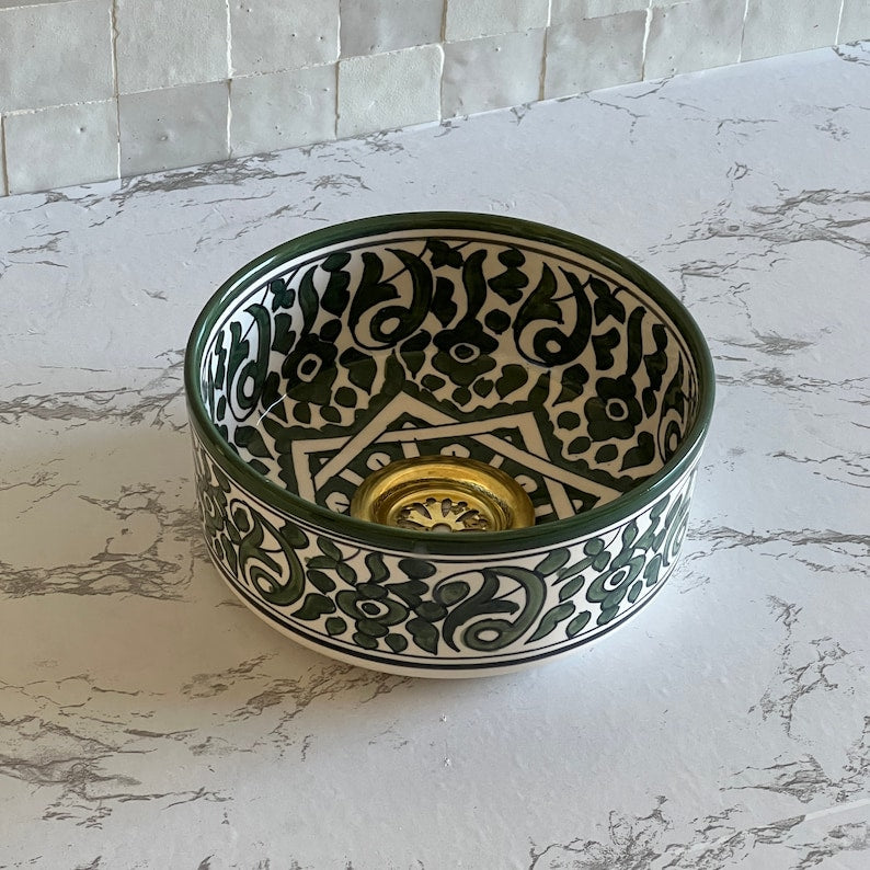 Vasque Marocaine en céramique de style oriental #7