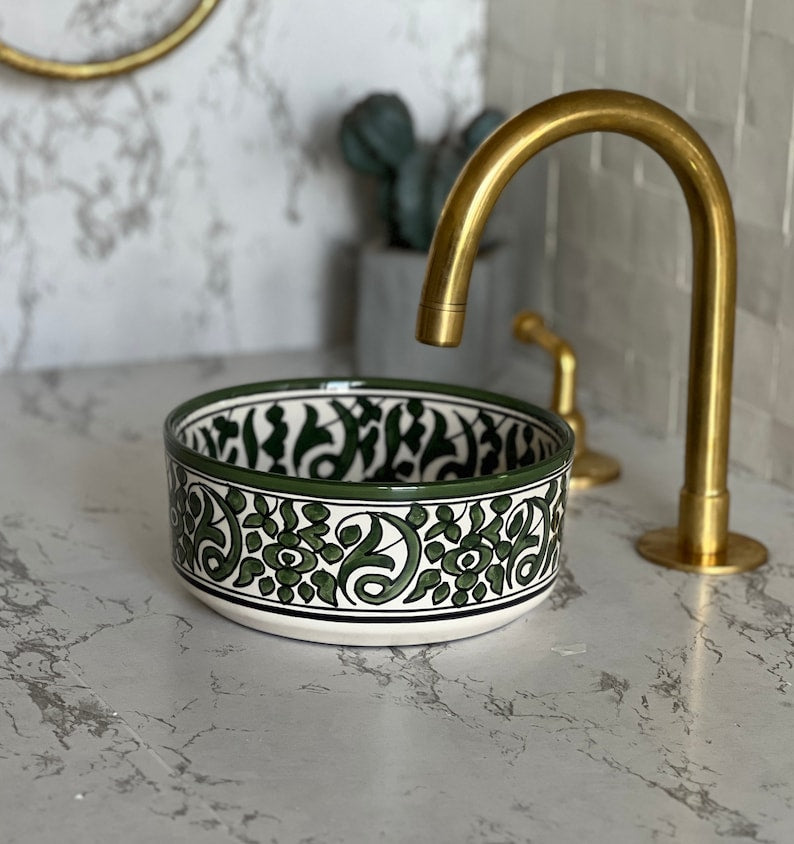 Vasque Marocaine en céramique de style oriental #7