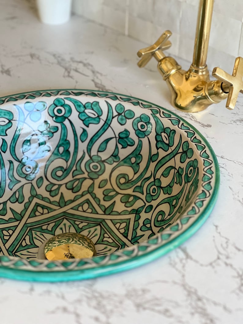 Vasque Marocaine en céramique de style oriental #30