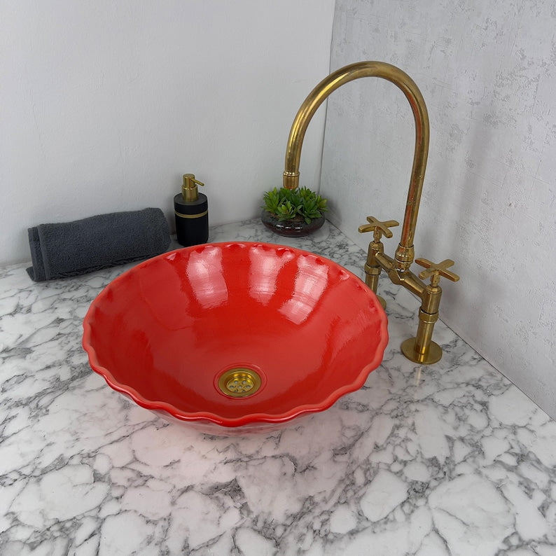 Vasque Marocaine en céramique de style minimaliste #70B