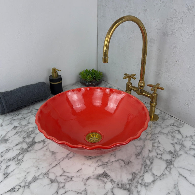 Vasque Marocaine en céramique de style minimaliste #70B
