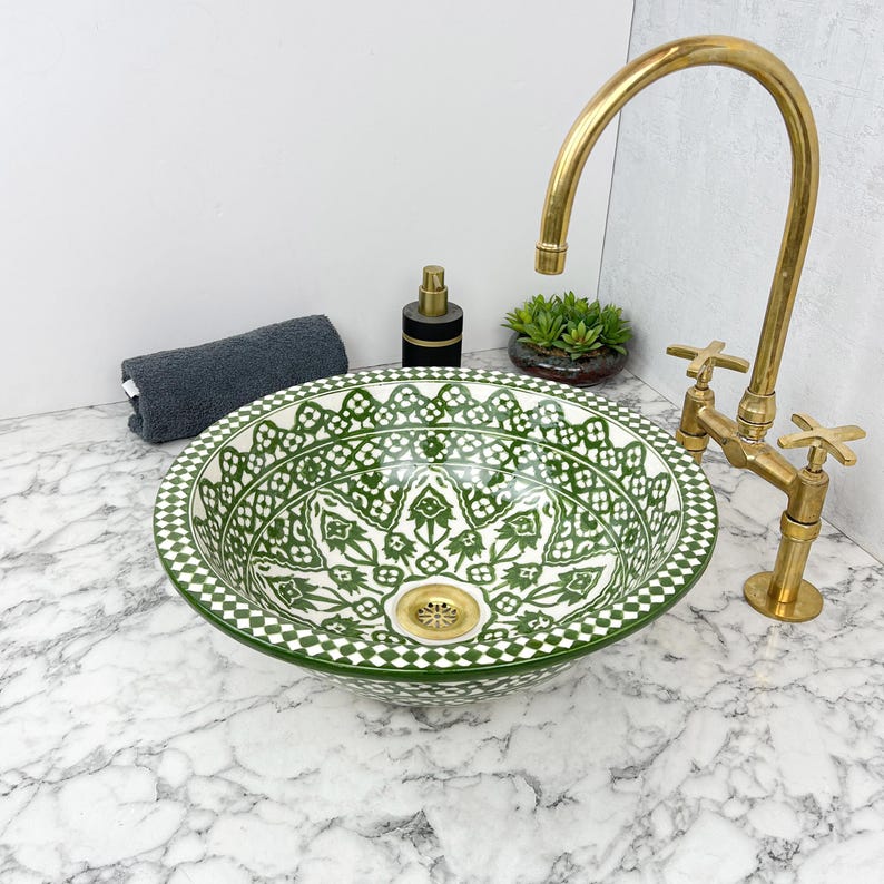 Vasque Marocaine en céramique de style oriental #129