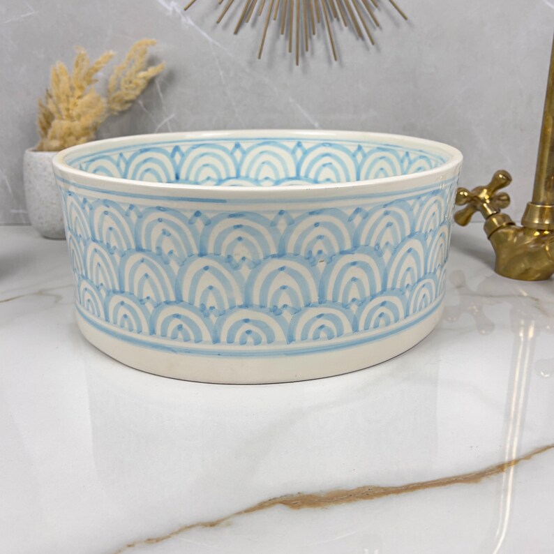 Marokkanisches Keramikwaschbecken im orientalischen Stil #265
