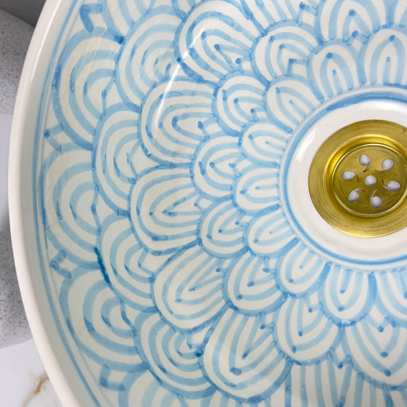 Marokkanisches Keramikwaschbecken im orientalischen Stil #265