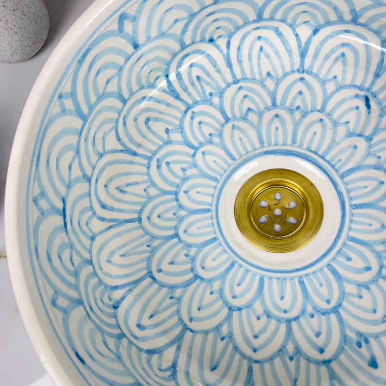 Marokkanisches Keramikwaschbecken im orientalischen Stil #265