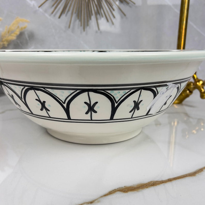Marokkanisches Keramikwaschbecken im orientalischen Stil #260