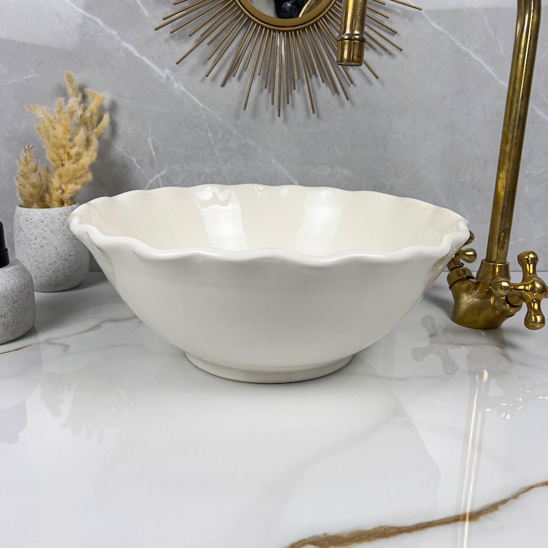Marokkanisches Keramikwaschbecken im orientalischen Stil #262
