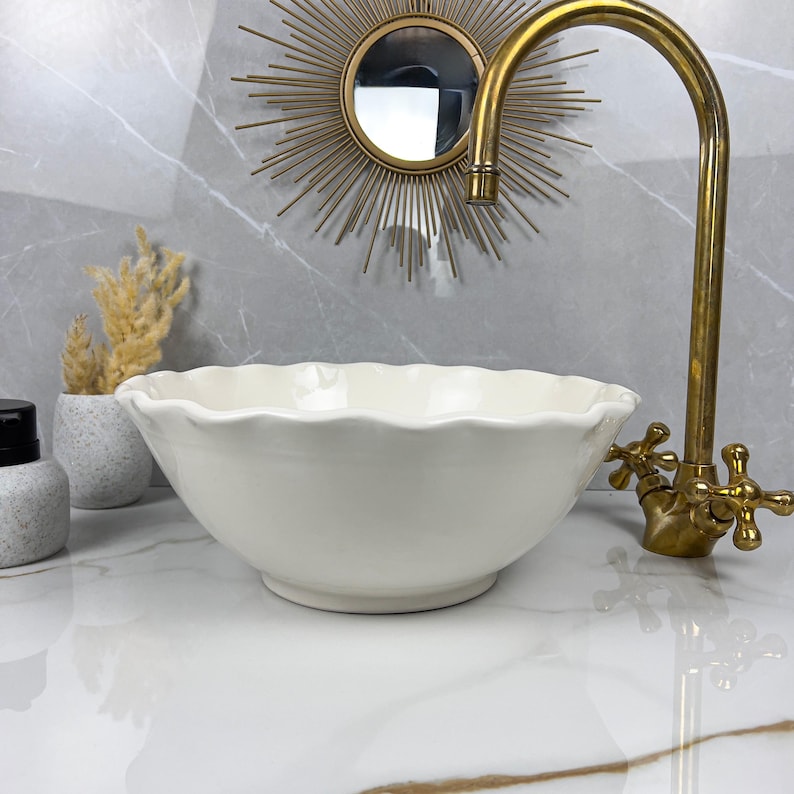 Marokkanisches Keramikwaschbecken im orientalischen Stil #262
