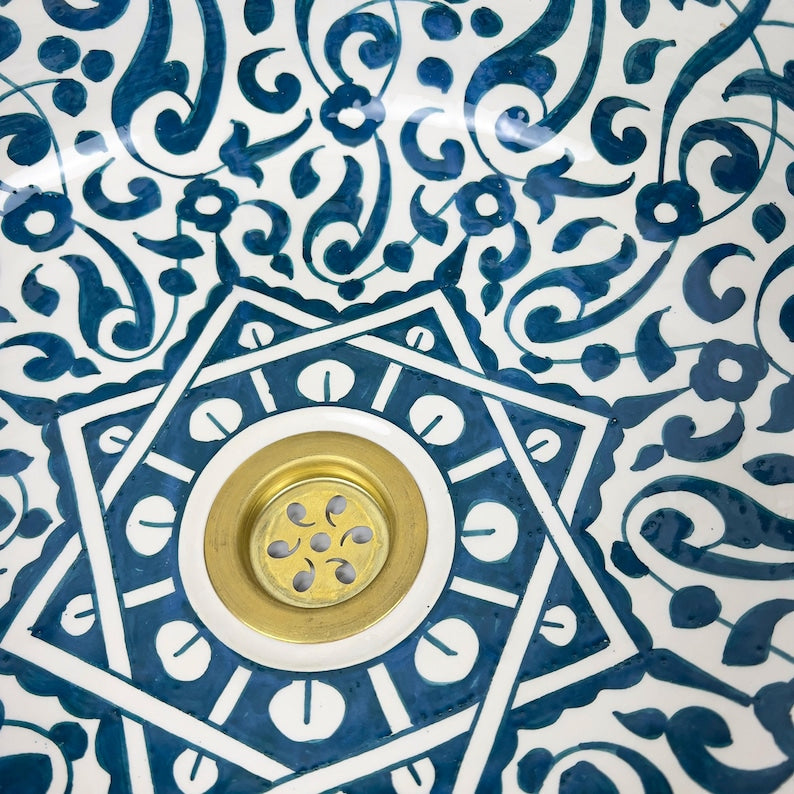 Marokkanisches Keramikwaschbecken im orientalischen Stil #278