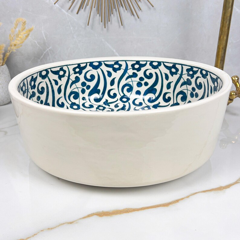 Marokkanisches Keramikwaschbecken im orientalischen Stil #278