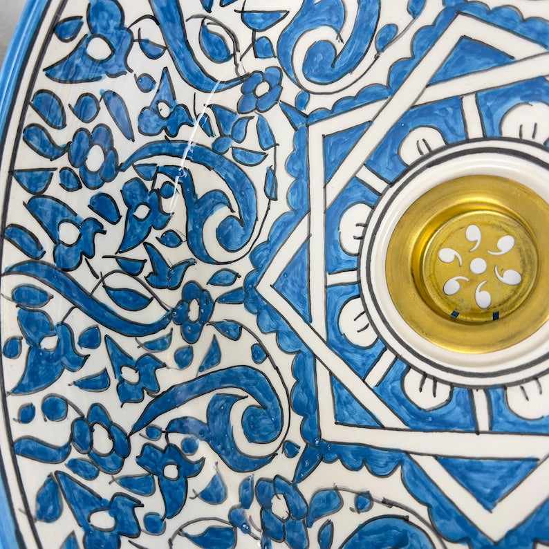 Marokkanisches Keramikwaschbecken im orientalischen Stil #294