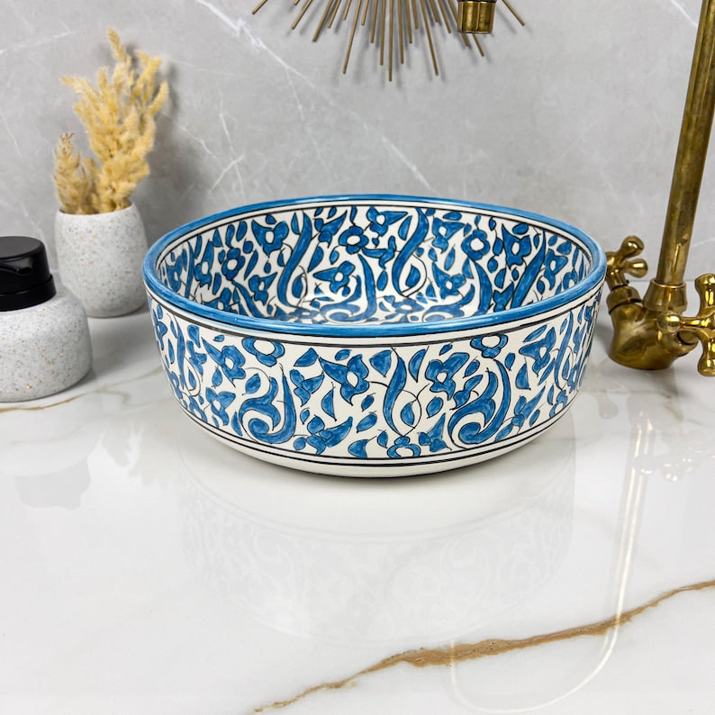 Marokkanisches Keramikwaschbecken im orientalischen Stil #294