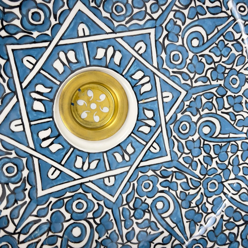 Marokkanisches Keramikwaschbecken im orientalischen Stil #242