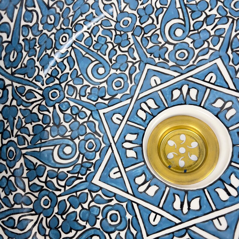 Marokkanisches Keramikwaschbecken im orientalischen Stil #242