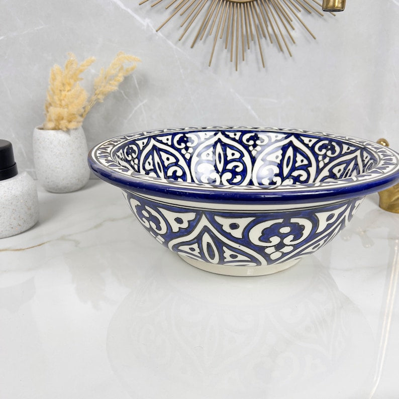 Marokkanisches Keramikwaschbecken im orientalischen Stil #258