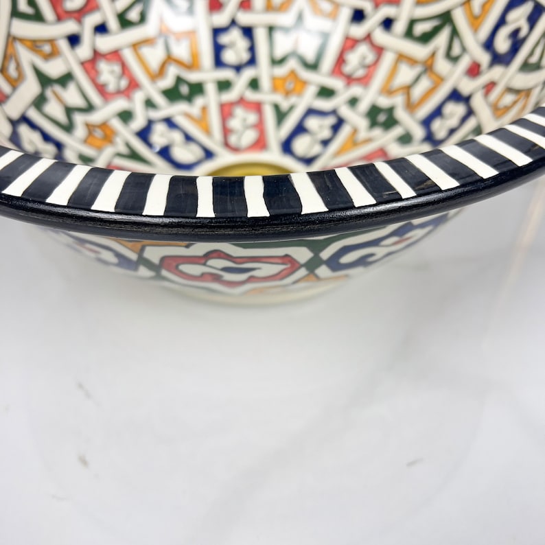 Marokkanisches Keramikwaschbecken im orientalischen Stil #253