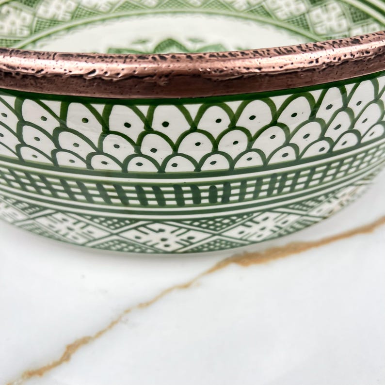 Moroccan Sink with brass rim #227