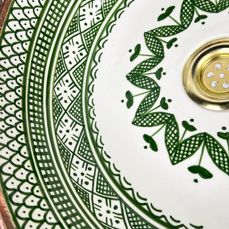 Moroccan Sink with brass rim #227