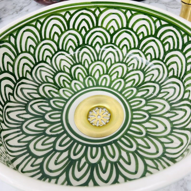 Marokkanisches Keramikwaschbecken im orientalischen Stil #145