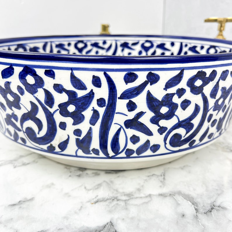 Marokkanisches Keramikwaschbecken im orientalischen Stil #170