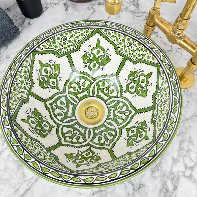 Marokkanisches Keramikwaschbecken im orientalischen Stil #173