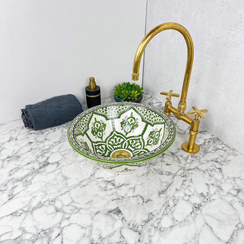Marokkanisches Keramikwaschbecken im orientalischen Stil #173