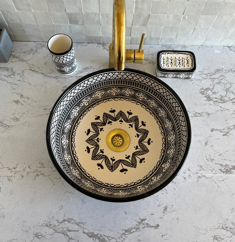 Vasque Marocaine en céramique de style oriental #18