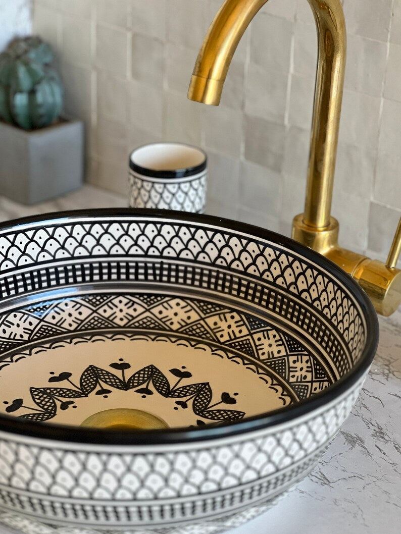 Vasque Marocaine en céramique de style oriental #18