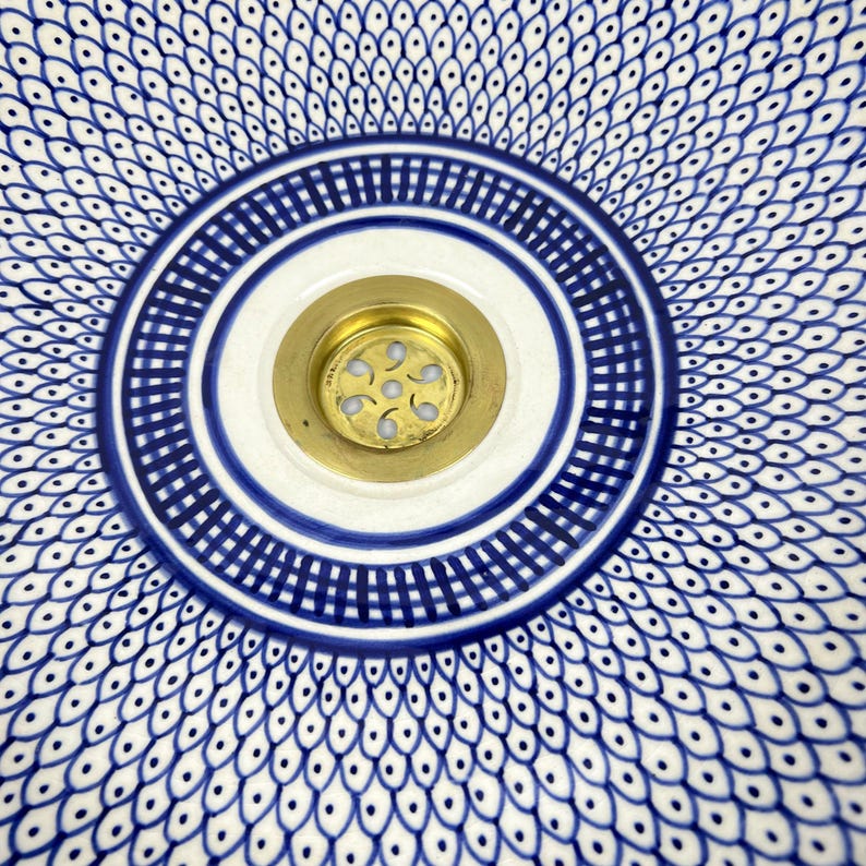 Königliches marokkanisches Becken – 14 Karat Goldrand Nr. 218