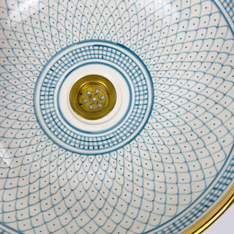 Königliches marokkanisches Becken – 14 Karat Goldrand Nr. 219