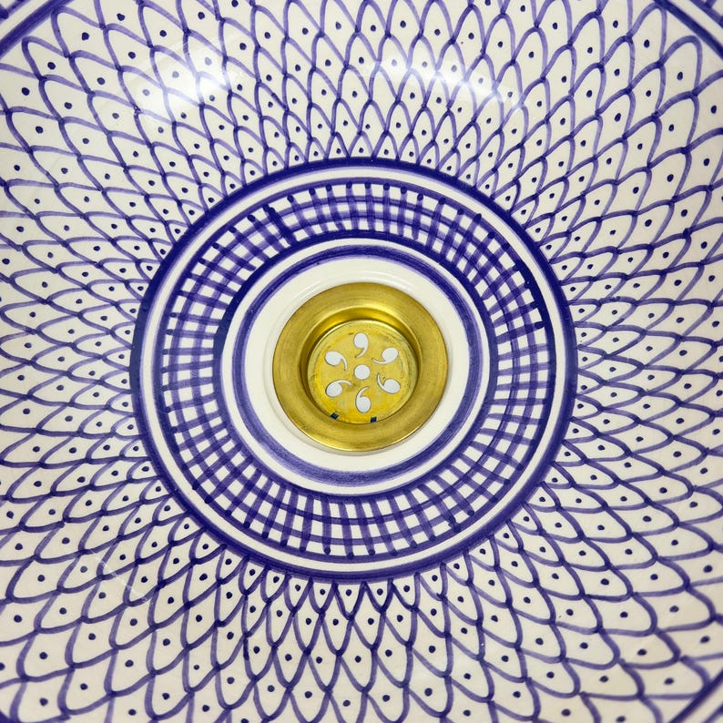 Marokkanisches Keramikwaschbecken im orientalischen Stil #238