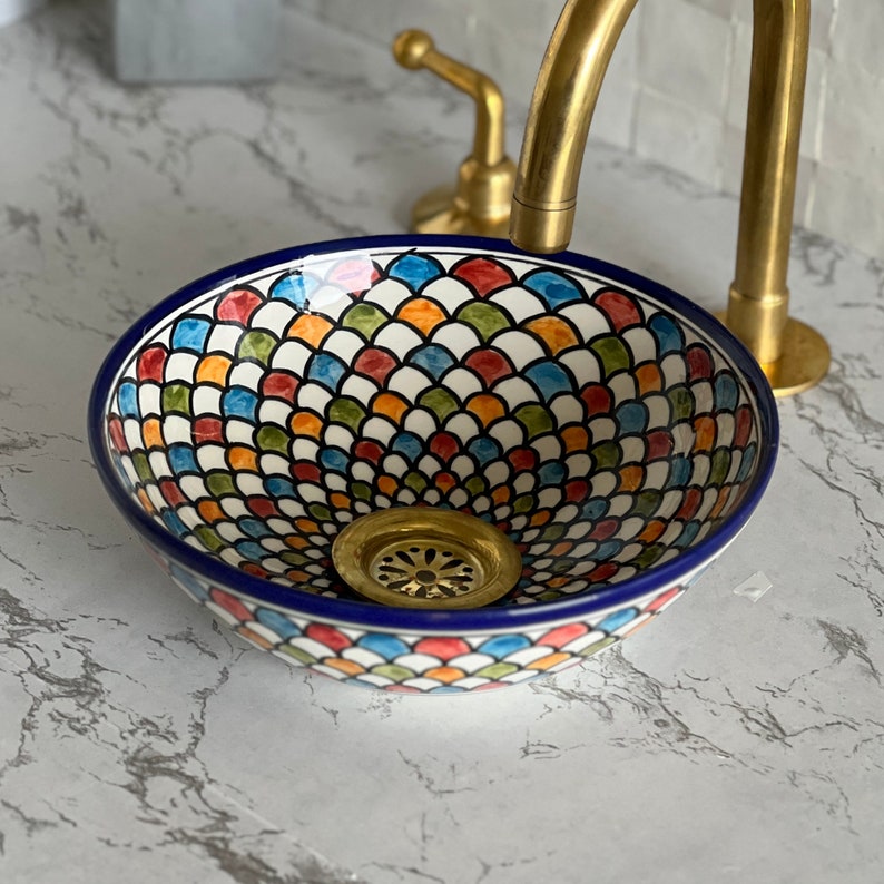 Vasque Marocaine en céramique de style oriental #14