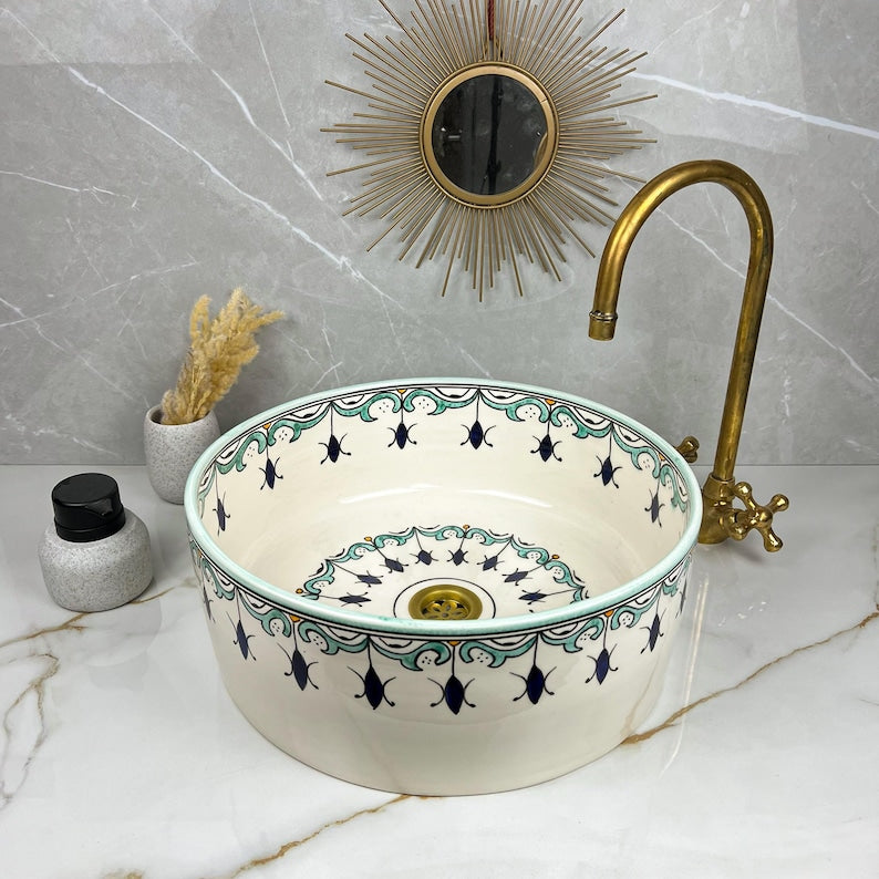 Vasque Marocaine en céramique de style oriental #299