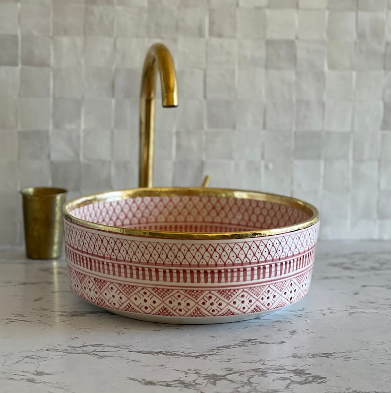 Vasque Marocaine avec contour en laiton #11